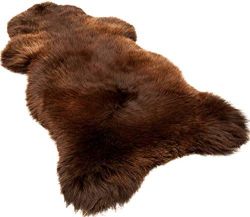 Zaloop LAMMFELL SCHAFFELL braun ca. 100-110 cm ökologische Gerbung
